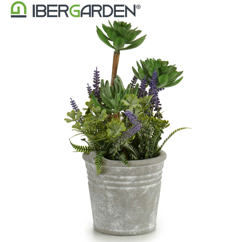PLANTE ARTIFI FLEURS POT DE FLEURS CIMEN
