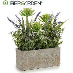 JARDIN ARTIF FLEUR POT DE FLEURS RECTAN