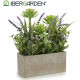 JARDIN ARTIF FLEUR POT DE FLEURS RECTAN