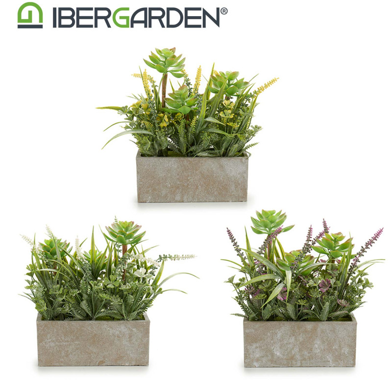 JARDIN ARTIF FLEUR POT DE FLEURS RECTAN