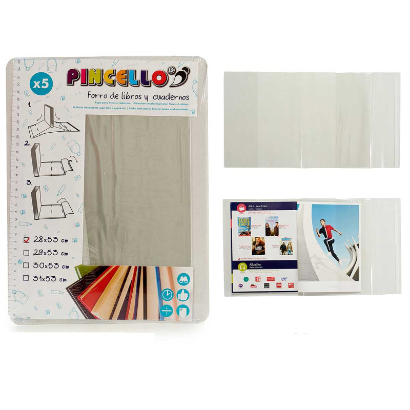 SET 5 COPERTINE LIBRI ADESIVE 28X35