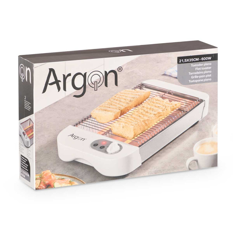 FLAT TOASTER WHITE 600W