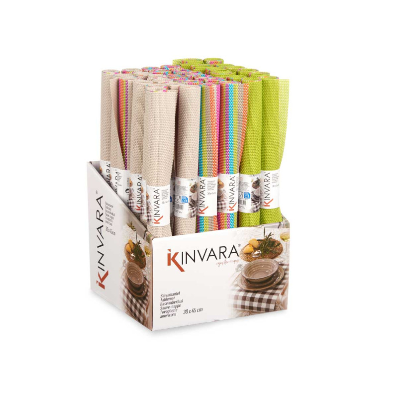 MAT 30X45 VARIOUS COL STRIPES MIX 3 COLO