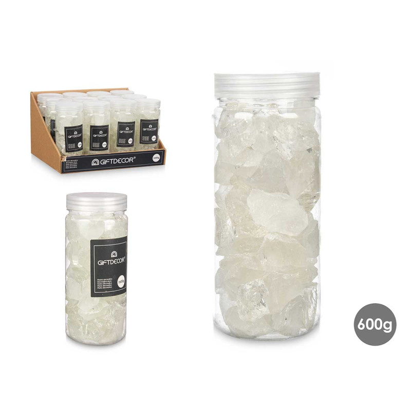 POT 600GR QUARTZ BLANC