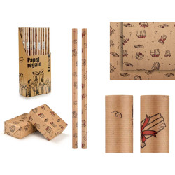 ROLLO PAPEL REGALO 70X200 KRAFT REGALOS