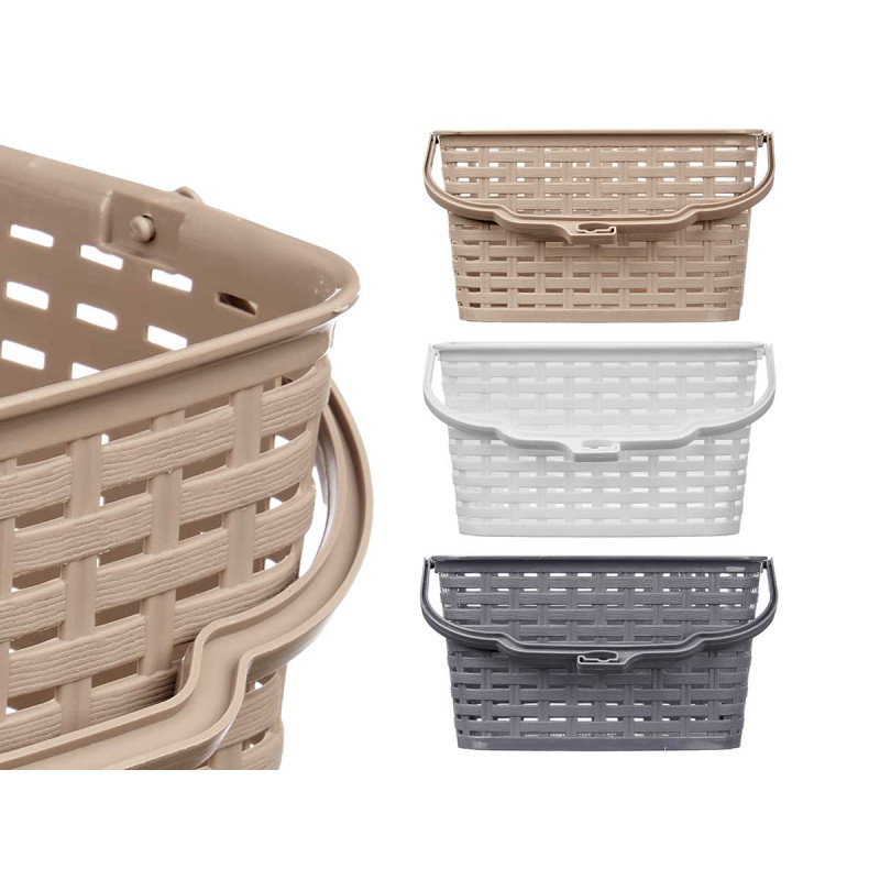 CESTA PARA PINZAS PLASTICO SURT 3 COL