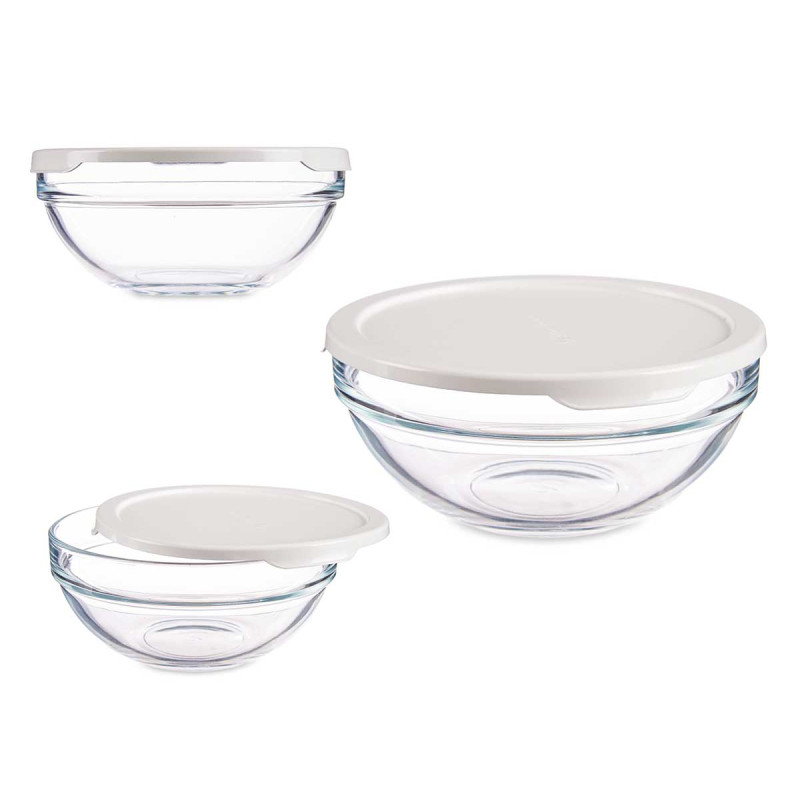 RECIPIENTE REDONDO CHEFS COM TAMPA BRANCA 595ML