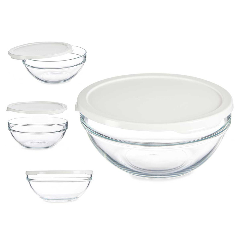 1700ML ROUND CHEFS LUNCH BOX WITH WHITE LID
