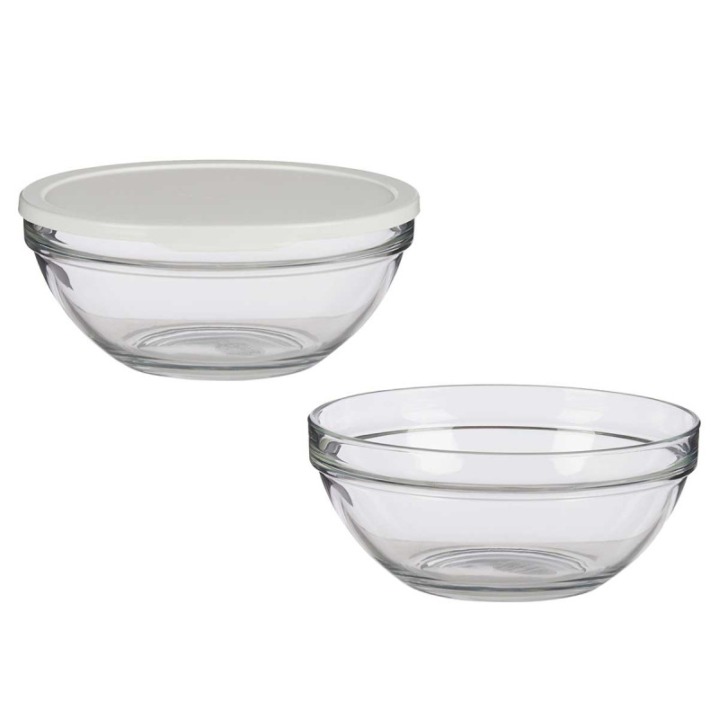 RECIPIENTE REDONDO CHEFS COM TAMPA BRANCA 2500ML 