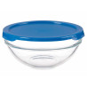 595ML CHEFS ROUND LUNCH BOX WITH BLUE LID