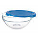 RECIPIENTE REDONDO CHEFS COM TAMPA AZUL 595ML