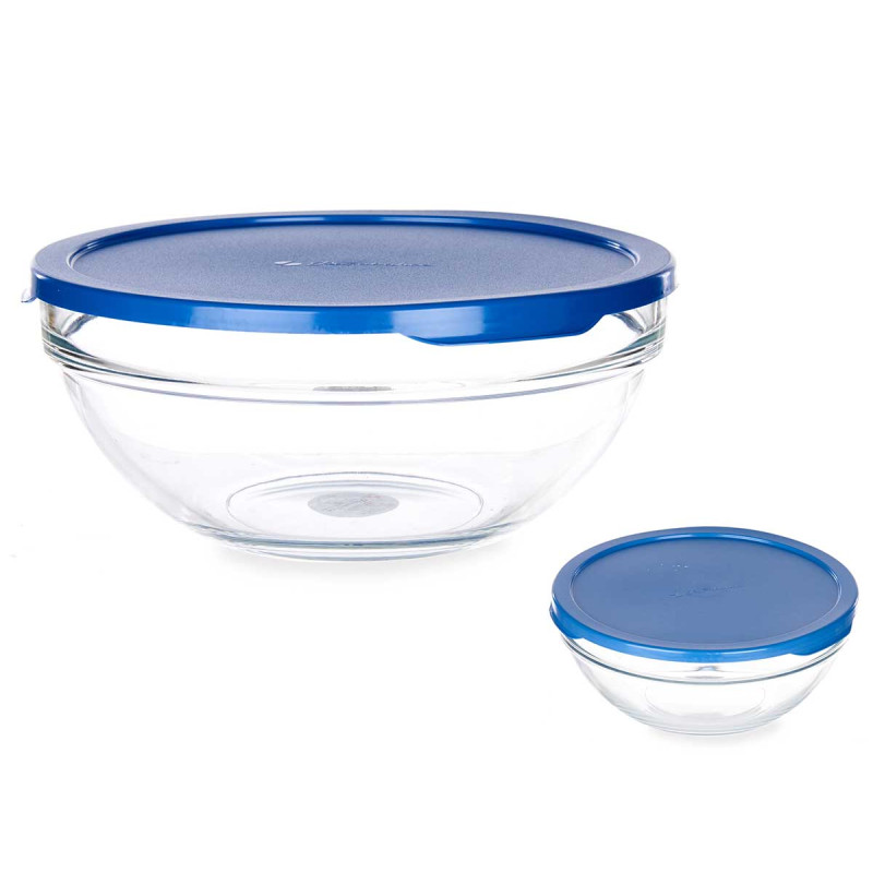 FIAMBRERA REDONDA CHEFS CON TAPA AZUL 1700ML