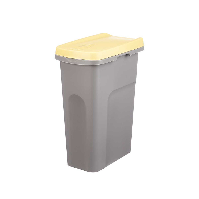 BIN WITH BAG HOLDER 25L YELLOW