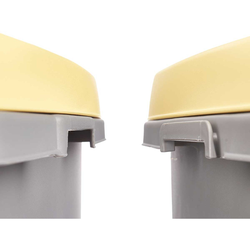 BIN WITH BAG HOLDER 25L YELLOW