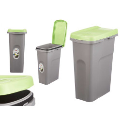 BIN WITH BAG HOLDER 25L GREEN