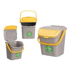 28L STACKABLE ECOWAY YELLOW TRASH BIN