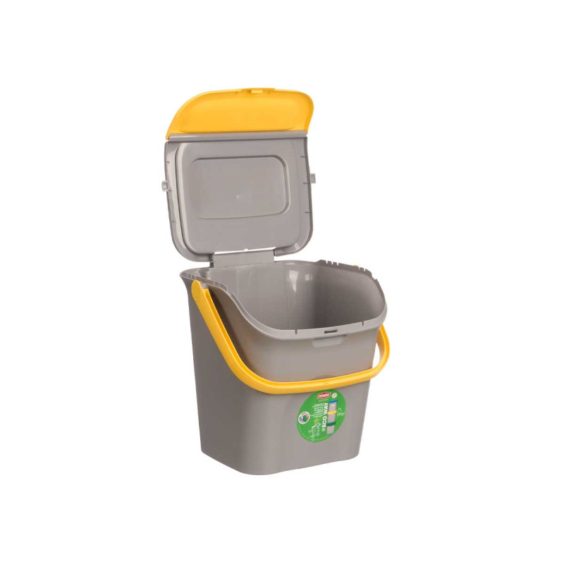28L STACKABLE ECOWAY YELLOW TRASH BIN