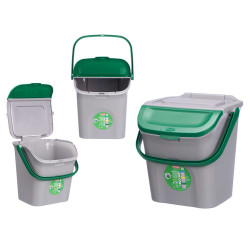 28L STACKABLE ECOWAY GREEN TRASH BIN