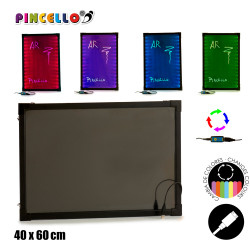 TABLEAU LUMINEUX LED NOIR SUSPENDRE 40X6