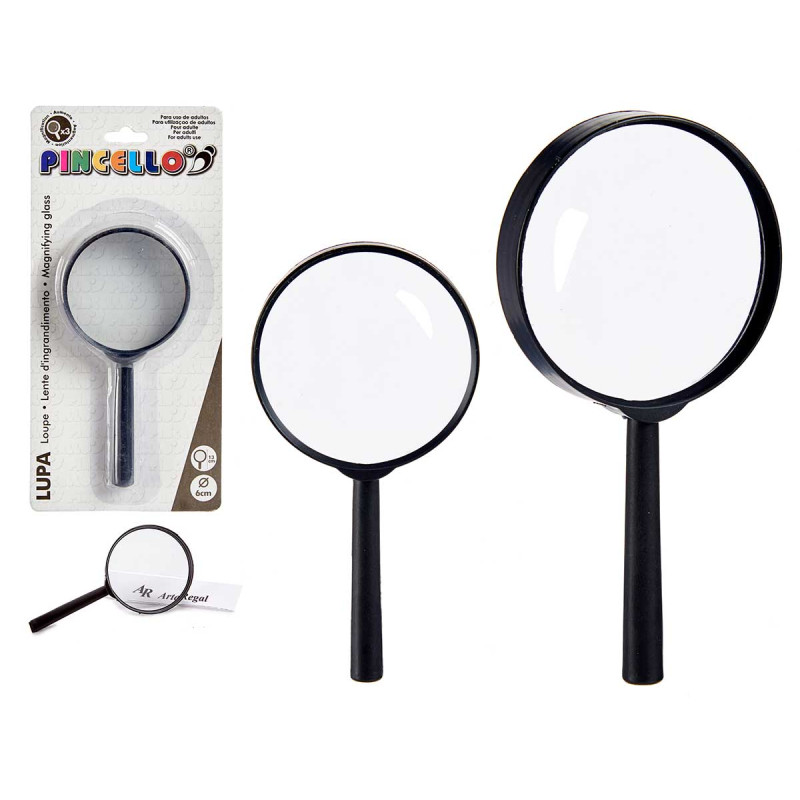 GLASS MAGNIFIER WITH HANDLE DIAM 6CM