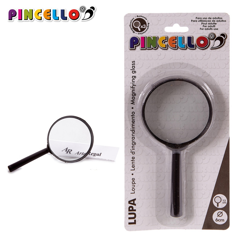 GLASS MAGNIFIER WITH HANDLE DIAM 6CM