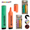 SET 2 FLUORESCENT MARKERS 2 PASTEL COL