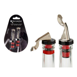 SET 2 CIERRABOTELLAS METAL SILICONA