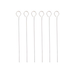 CONJ 6 ESPETOS METAL 25CM