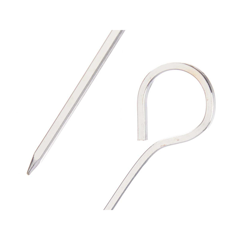 SET 6 PINCHOS BROCHETA METAL 25CM