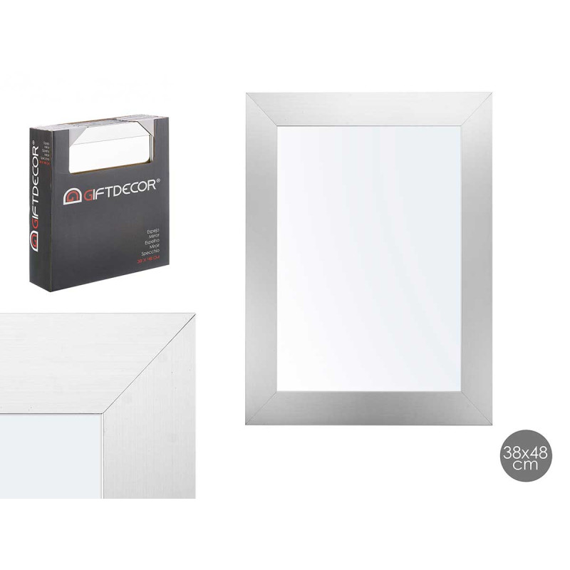 MIROIR 38X48 CADRE ARGENT