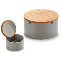PORTAGIOIE PLASTICA SPECCHIO GRIGIO