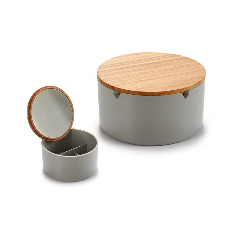 PORTAGIOIE PLASTICA SPECCHIO GRIGIO