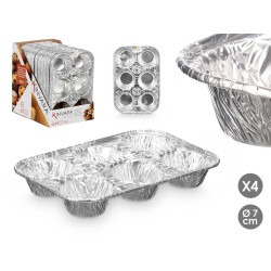 SET 4 STAMPI ALLUMINIO 6 BUCHI 7CM DIAM