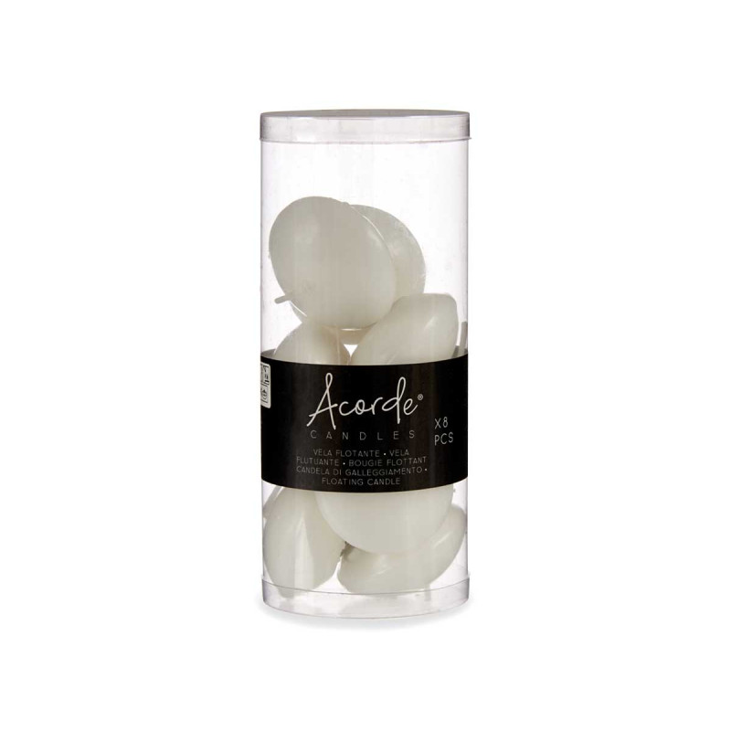 SET 8 FLOATING CANDLE WHITE