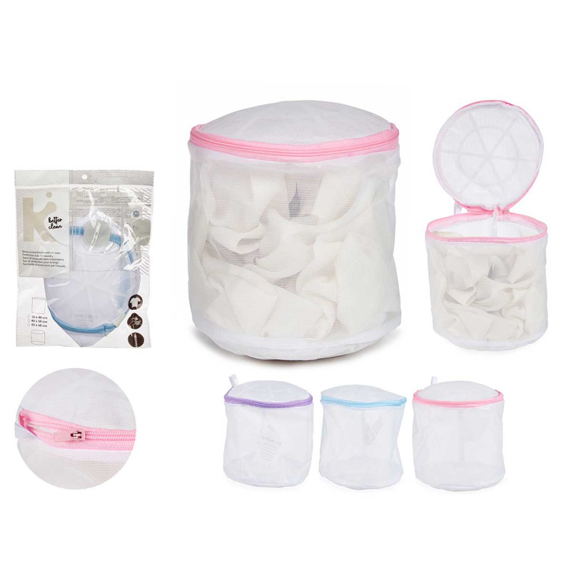 WASHING BAG CIRCULAR DIAM 16CM MIX 3 COL
