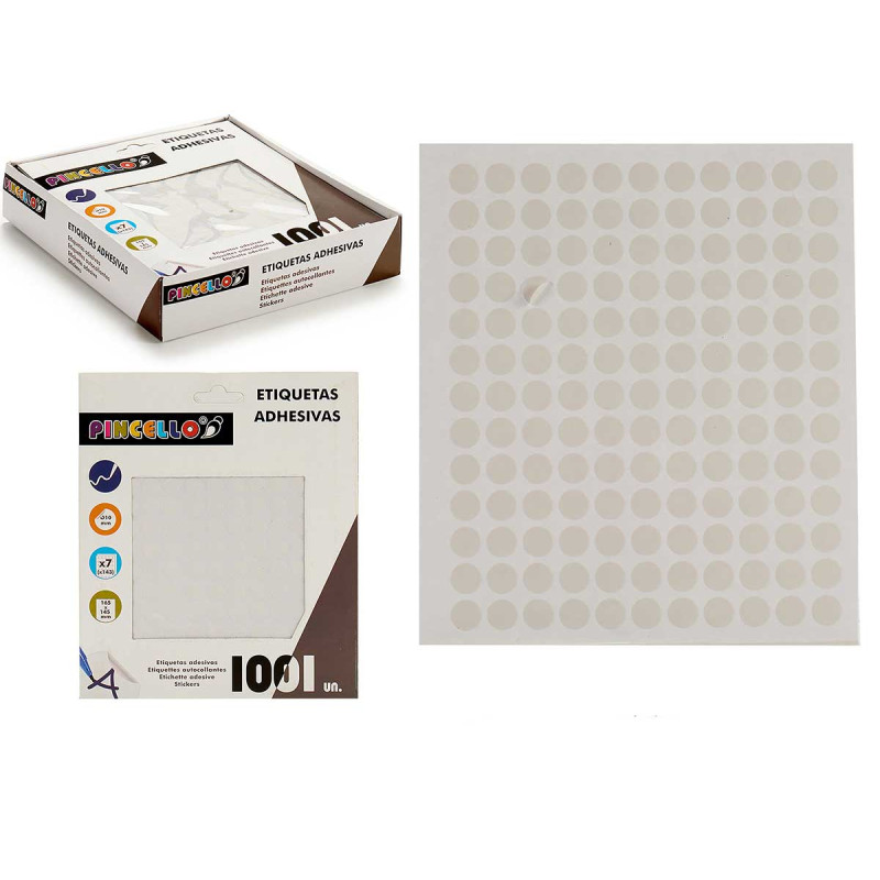 ETICHETTE ADESIVE DIAM 10MM 7 PAGINE