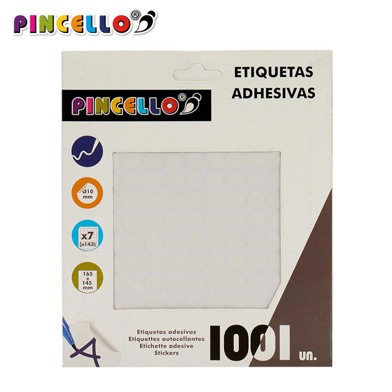 ETIQUETAS ADHESIVAS DIAM 10MM 7 PAGINAS