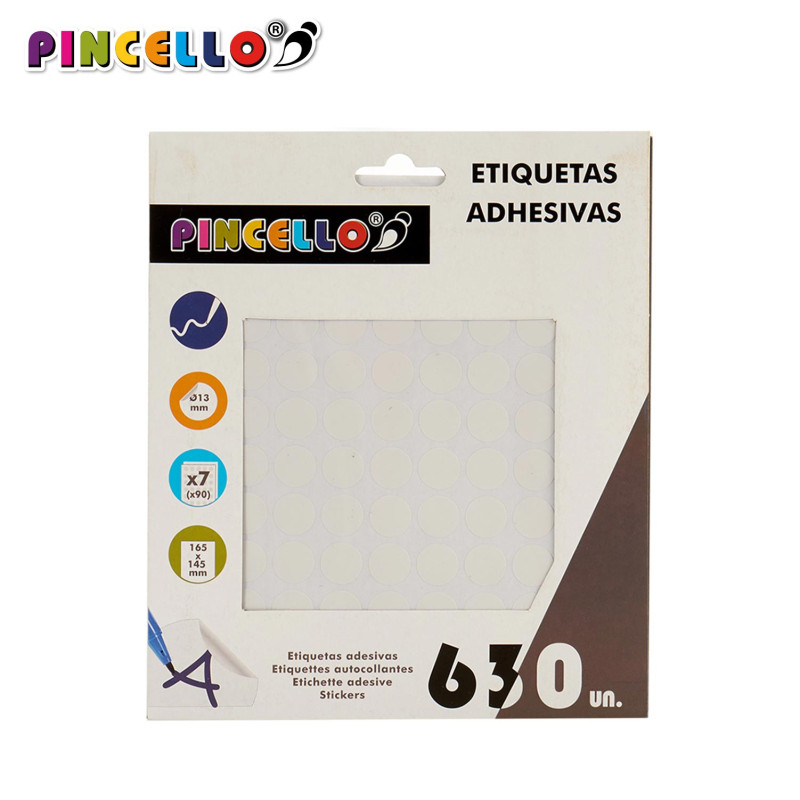 ETIQUETAS ADHESIVAS DIAM 13MM 7 PAGINAS