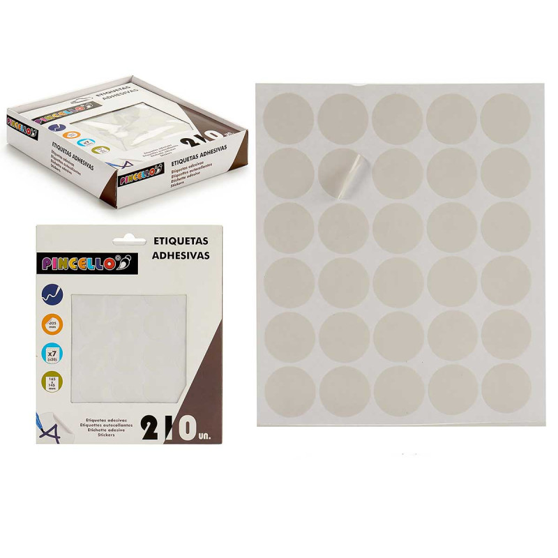 ADHESIVE LABELS DIAM 25MM 7 PAGES