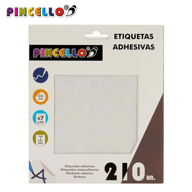 ETIQUETTES ADHESIVES DIAM 25MM 7 PAGES
