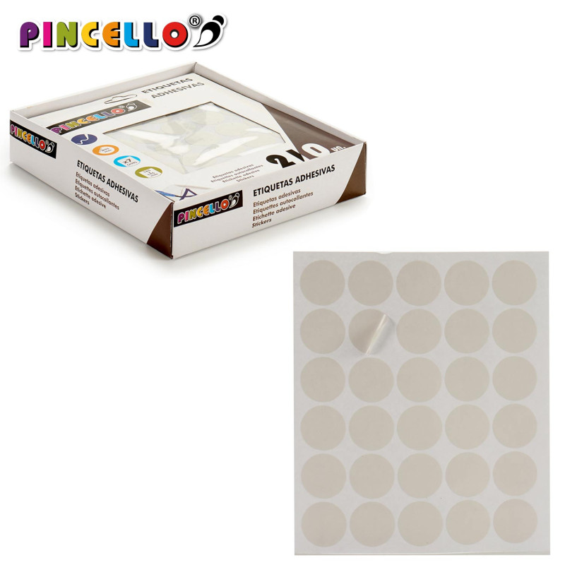 ETIQUETAS ADHESIVAS DIAM 25MM 7 PAGINAS