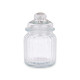 SET 4 BARATTOLO TAPPO VETRO RIGATO 300ML