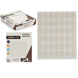 ETIQUETAS ADHESIVAS 17X24MM OVAL 7 PAGS
