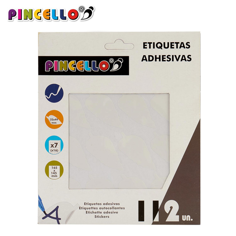 ETIQUETAS ADHESIVAS 22X49MM HOJAS 7 PAGS