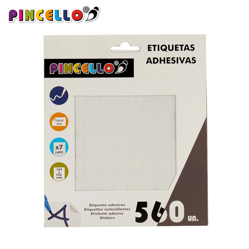 ETIQUETAS ADESIVAS 12X18MM RETANG 7PAG