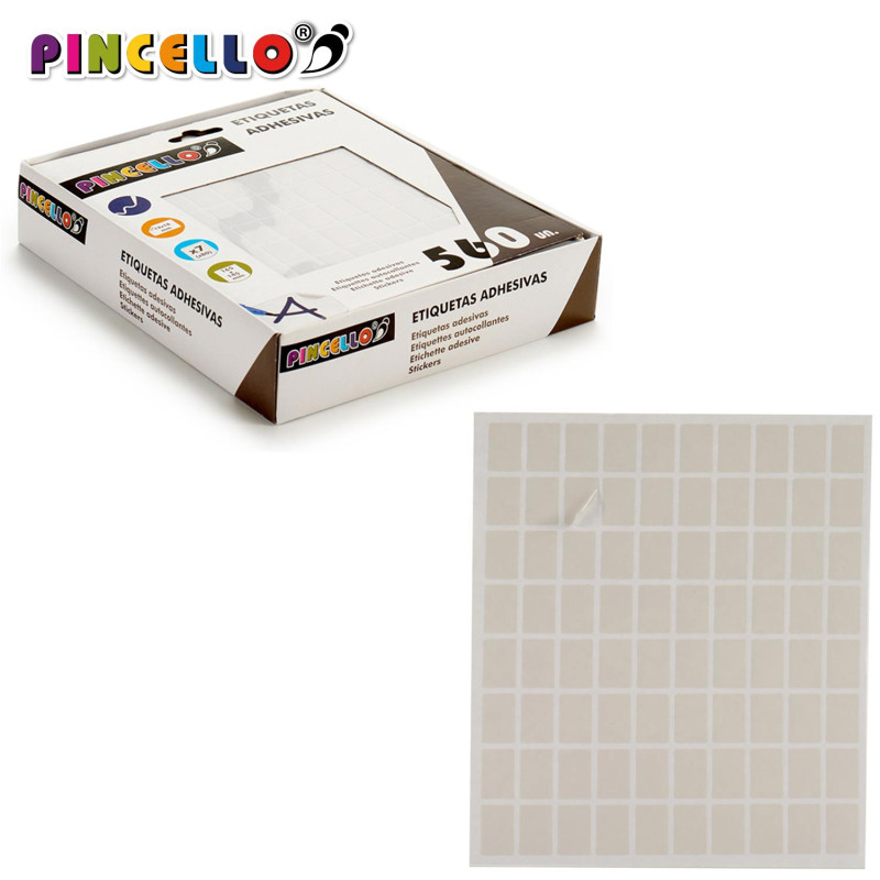 ETIQUETAS ADHESIVAS 12X18MM RECTANG 7PAG