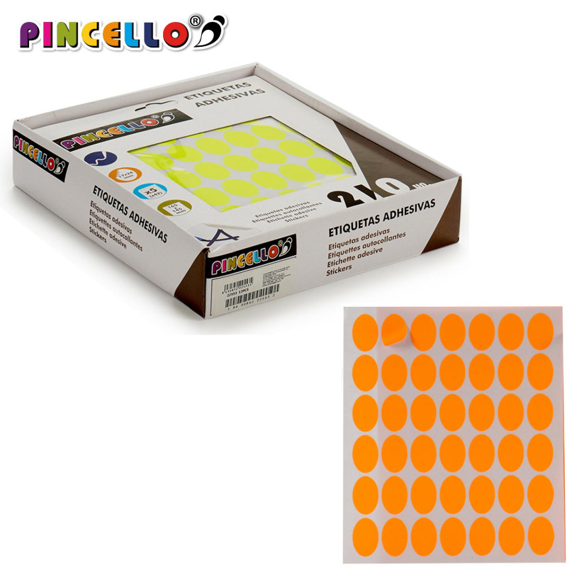 ETIQUETAS ADHESIVA 17X24MM OVAL S4 5 PAG