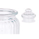 SET 4 BARATTOLO TAPPO VETRO RIGATO 300ML