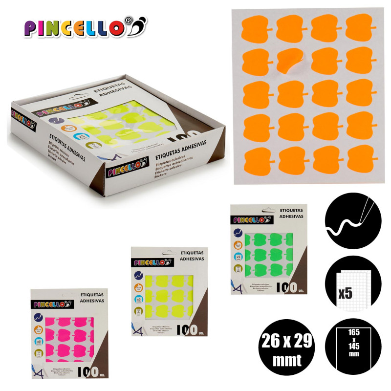 ETIQUETAS ADESIVA 22X49MM MAÇA S4 5P