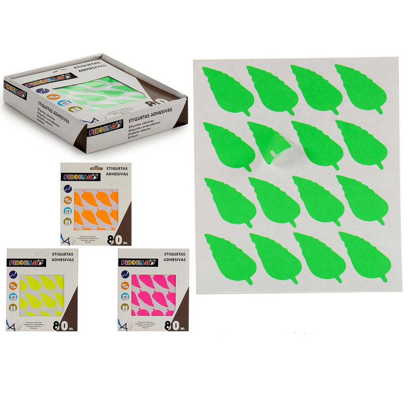ADHESIVE LABELS 22X49MM LEAFS MIX 4 5PAG